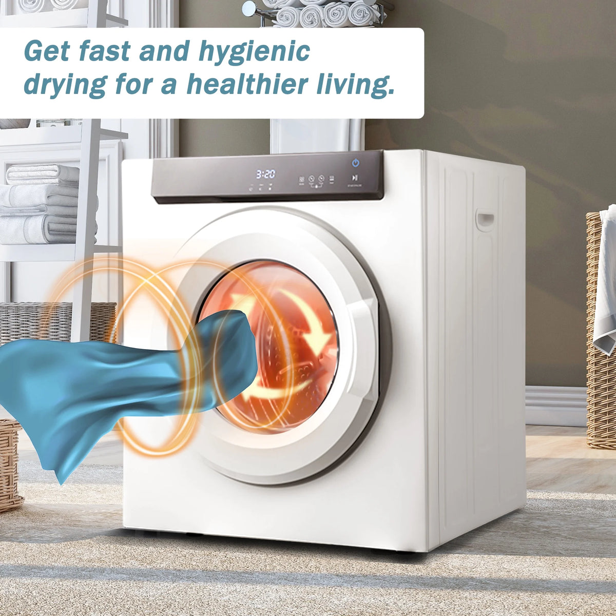 Electric Portable Clothes Dryer with Stainless Steel Tub P2134
