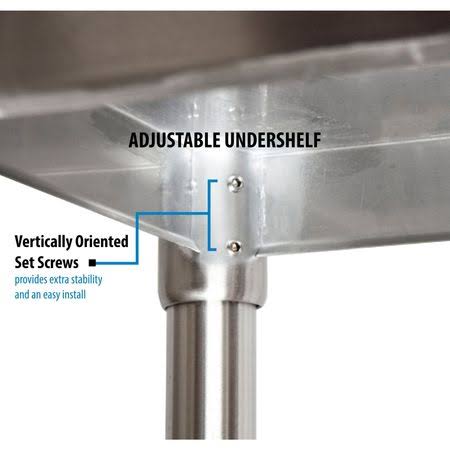 Stainless Steel Work Table with Undershelf V88173
