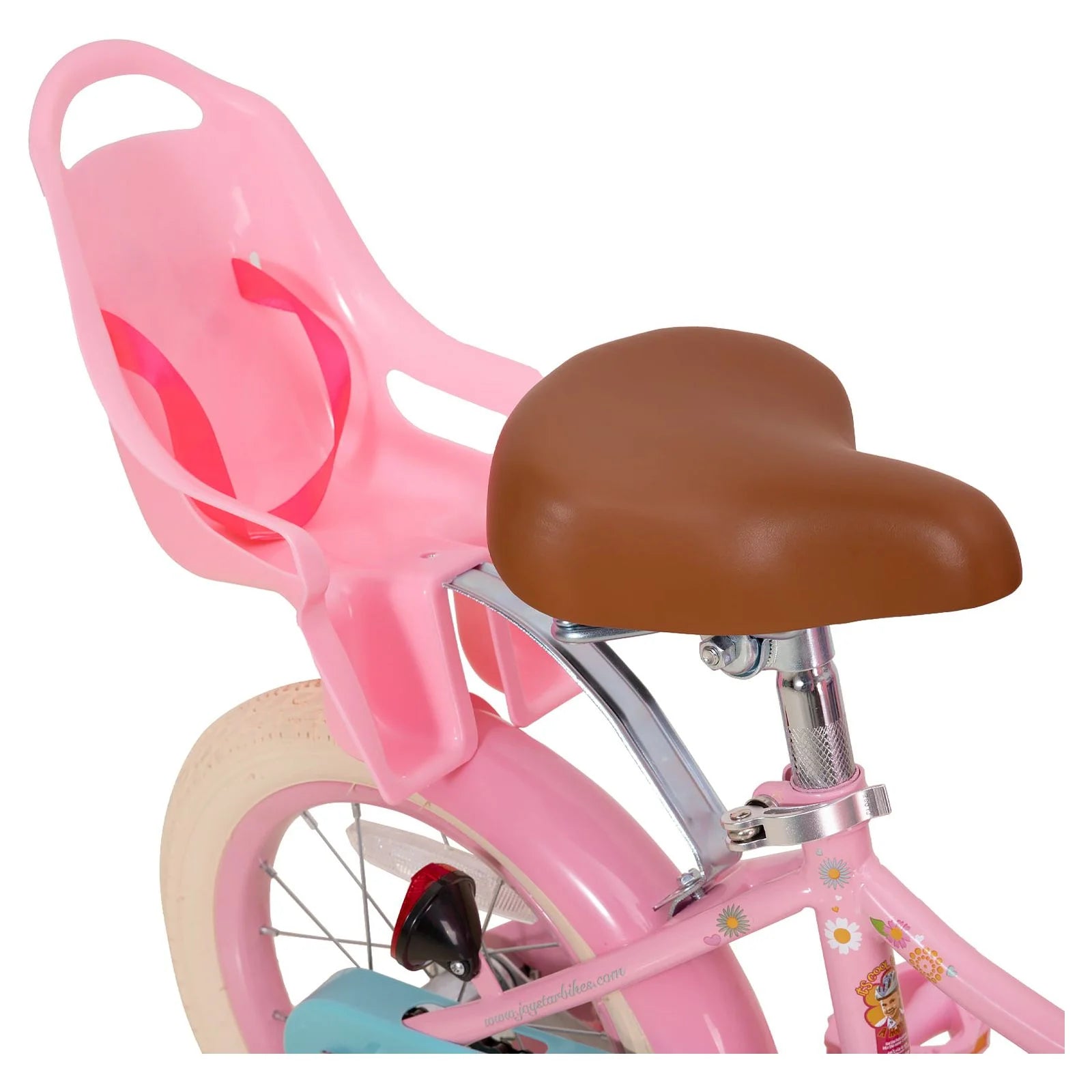 16 inch Kids Bike with Handbrake Training Wheels Basket Pink X100
