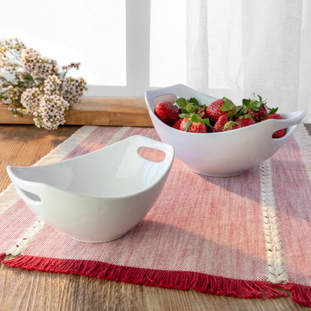 Set of Two Handled Serve Bowls E5426