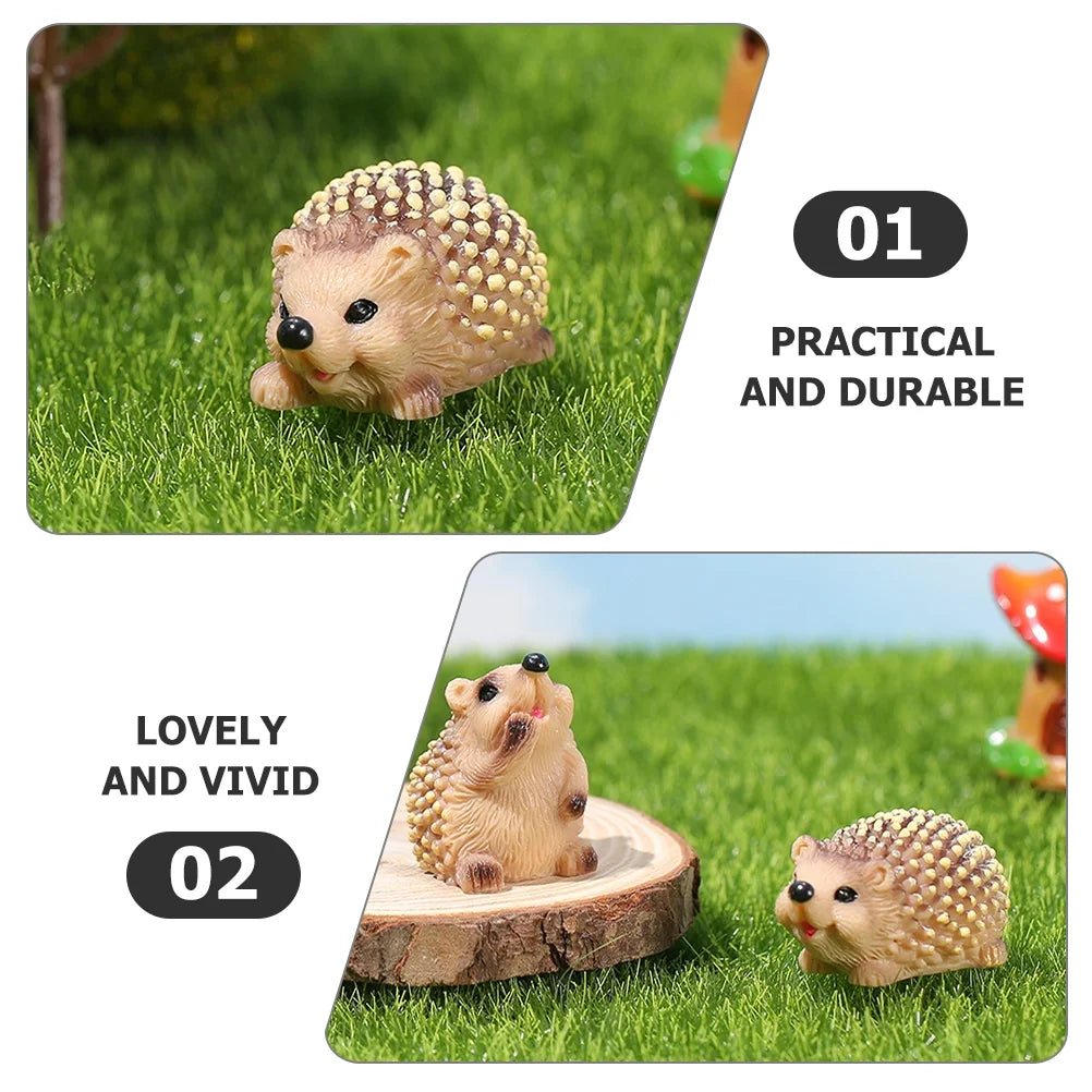 18 Pcs Hedgehog Figures Resin Statue X915