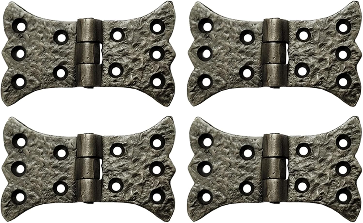 Antique Cast Iron Cabinet Butterfly Hinges (2 Pack, Green Patina) W59495