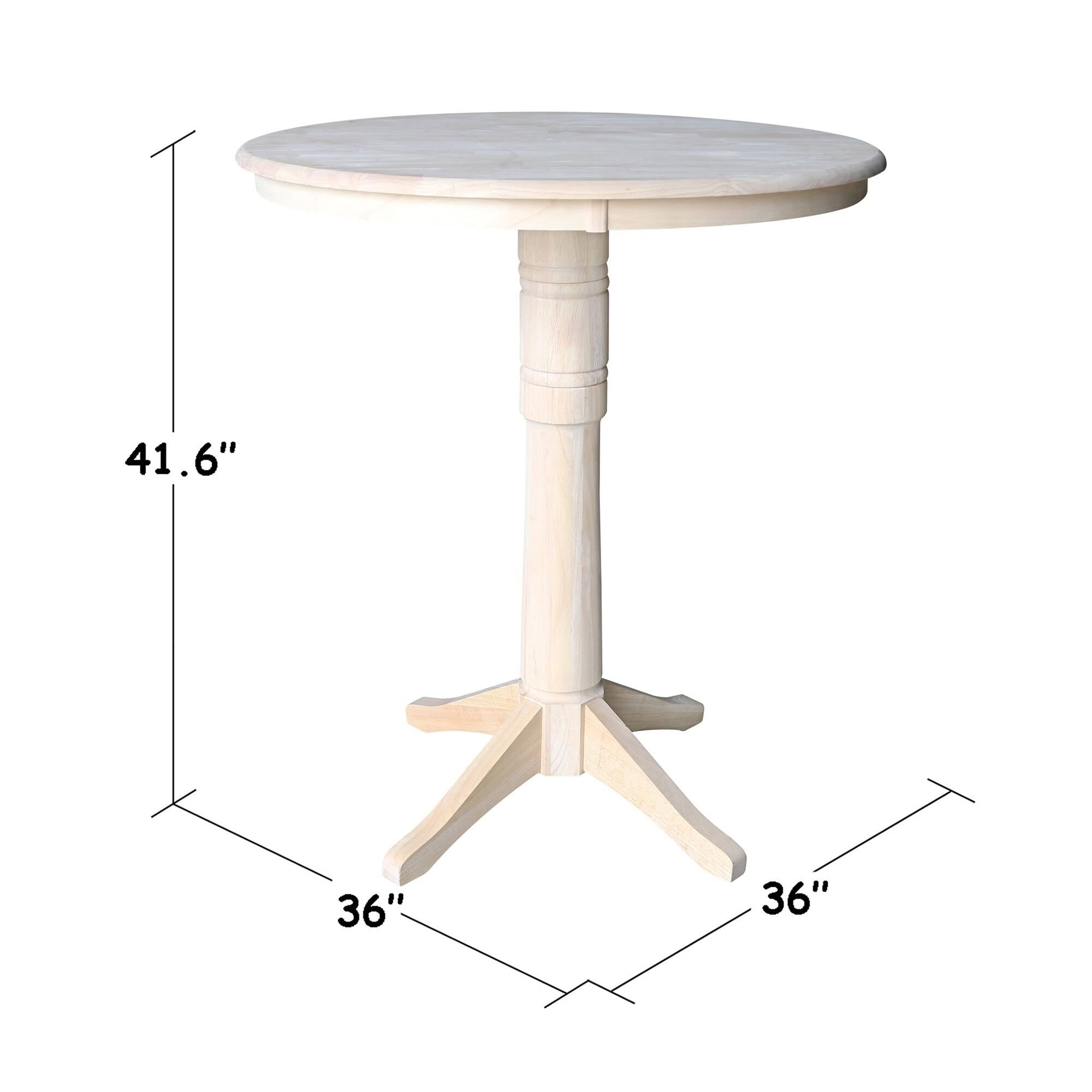 Round Pedestal Bar Height Table with 2 Bar Height Stools I901854