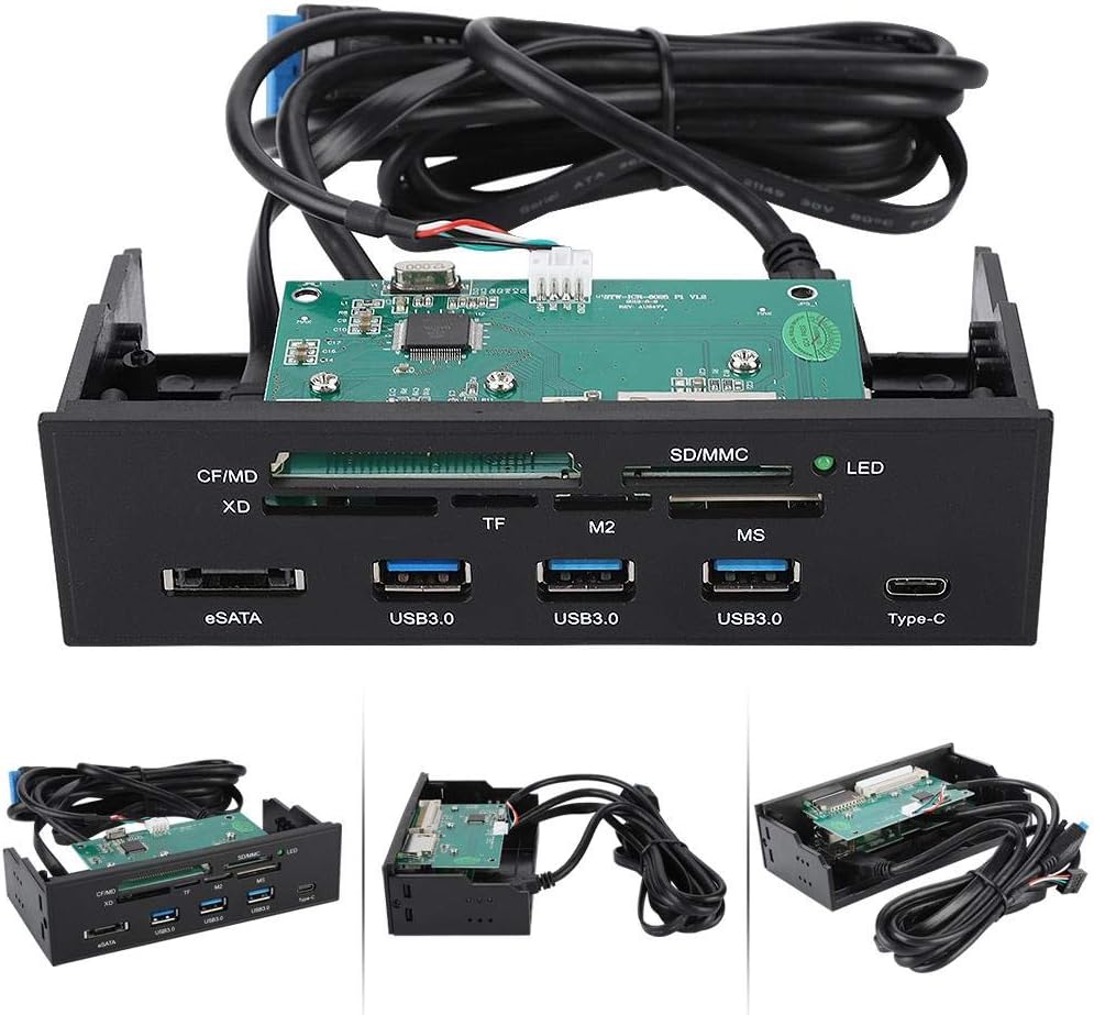 Internal Card Reader Dashboard, 5.25 inches Multifunction PC Front Panel A9280