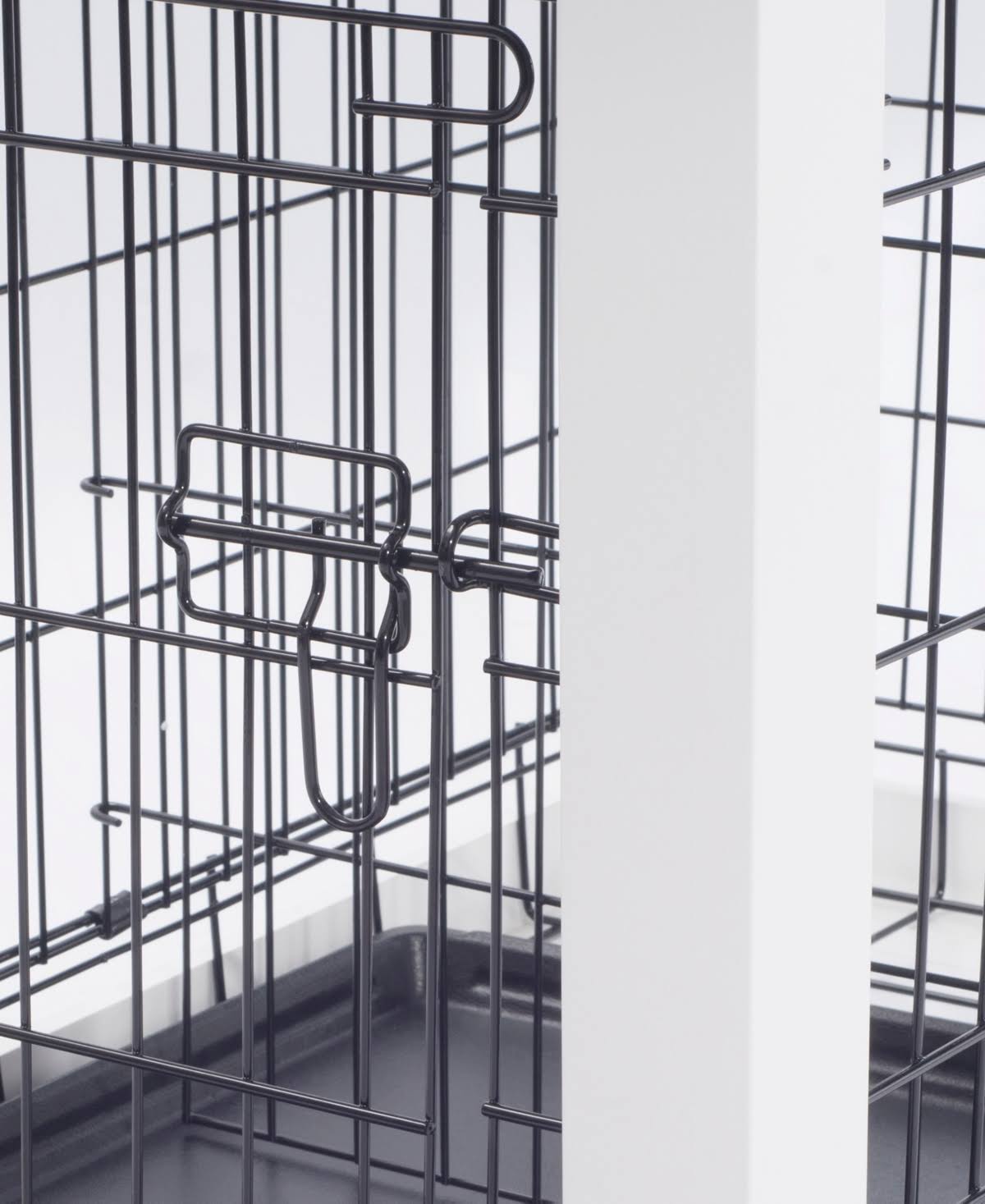 Medium White Cage with Crate Cover B5864