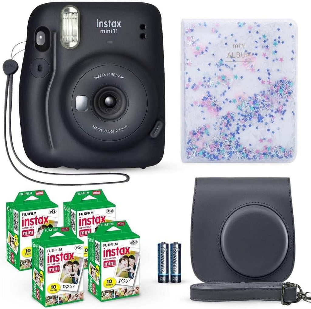 Charcoal Gray Instant Camera with 40 Film Sheets G320035