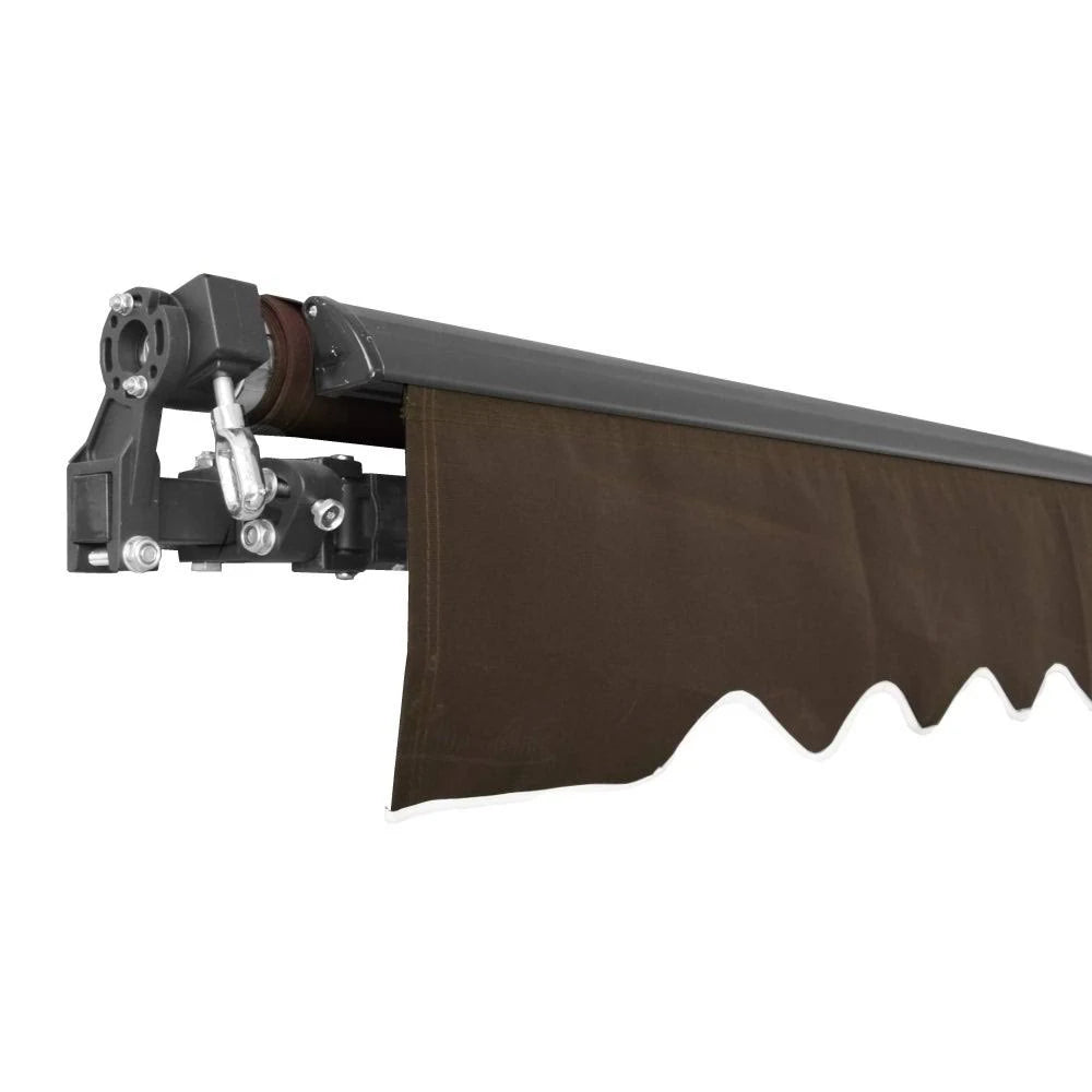 12 x 10 ft. Black Frame Retractable Patio Canopy Awning L358454