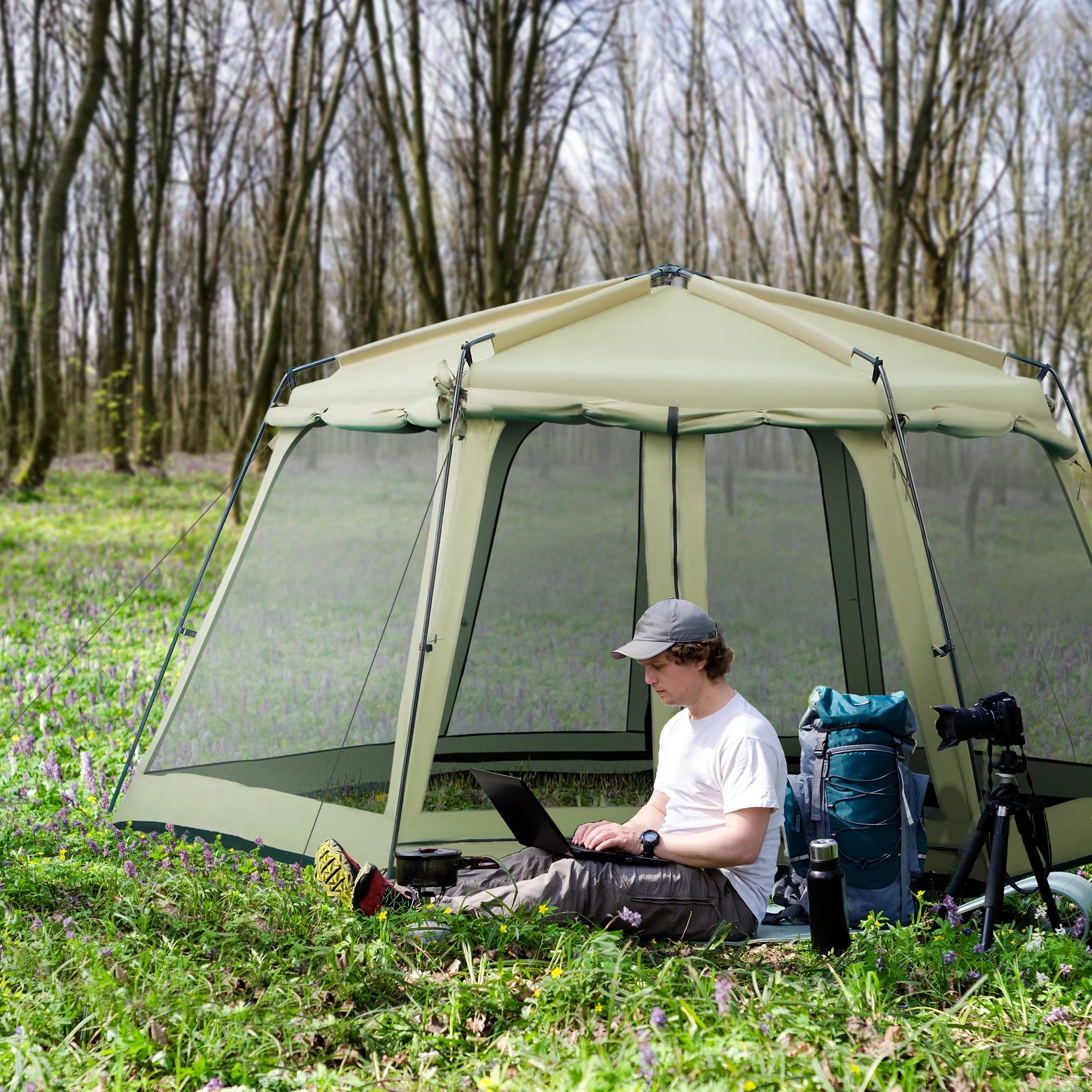 10 Person Large Family Camping Tent with 6 Windows I255