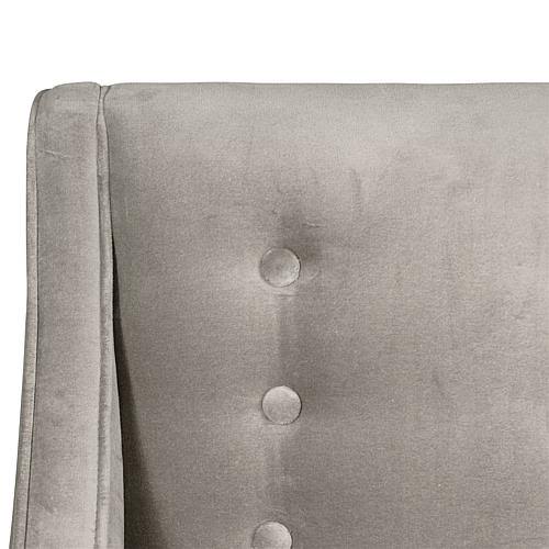 Velvet Light Grey Kids Chair with Buttons L42494