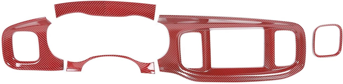 Carbon Fiber Texture Center Console Dashboard Panel Trim for Dodge Charger R337042