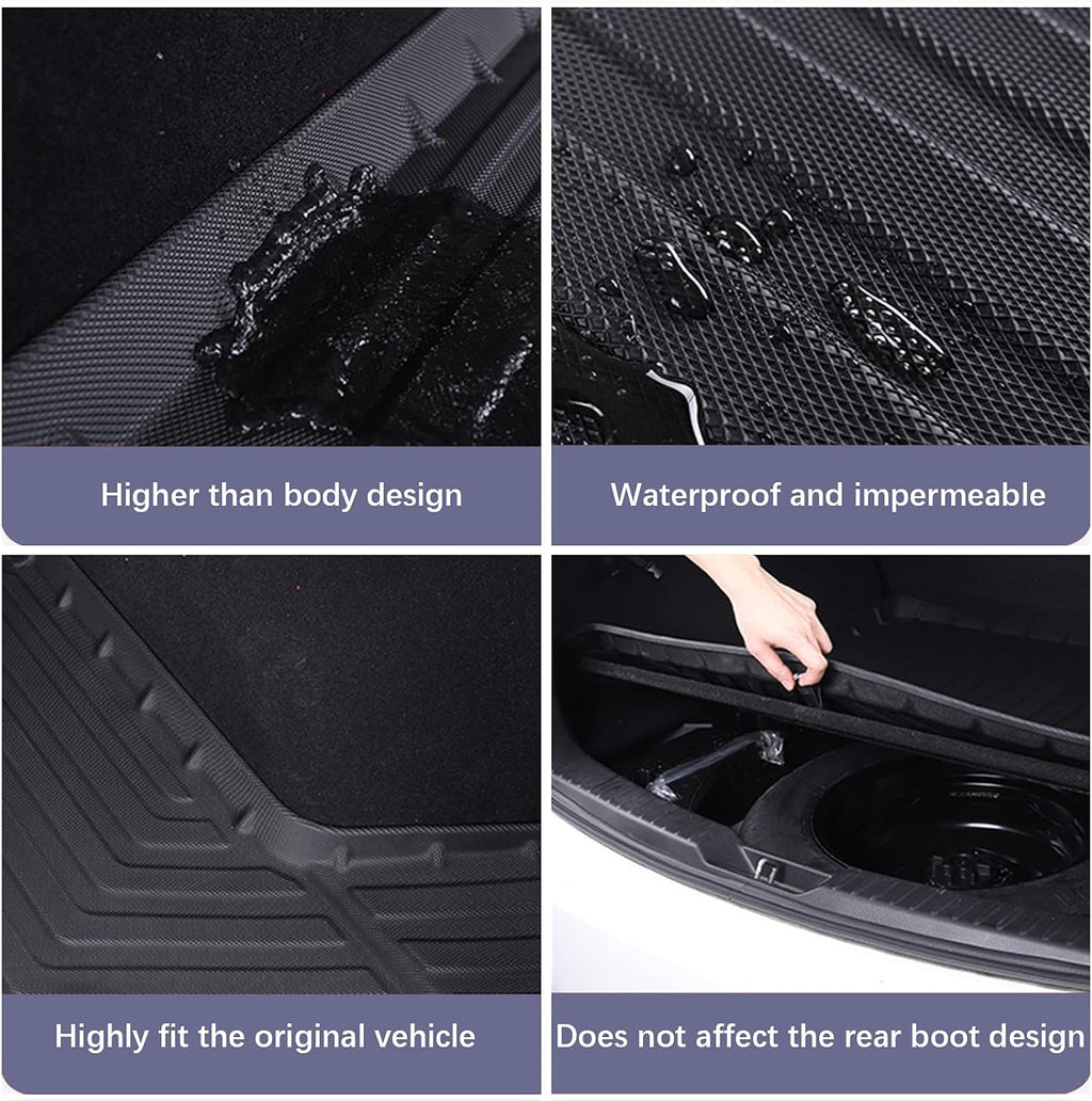 Black TPO Waterproof Rear Cargo Mat for 2021 2022 Nissan Rogue K38152