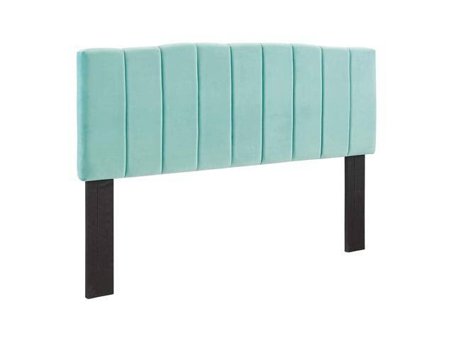 Mint Channel Tufted Velvet Twin Headboard E45269