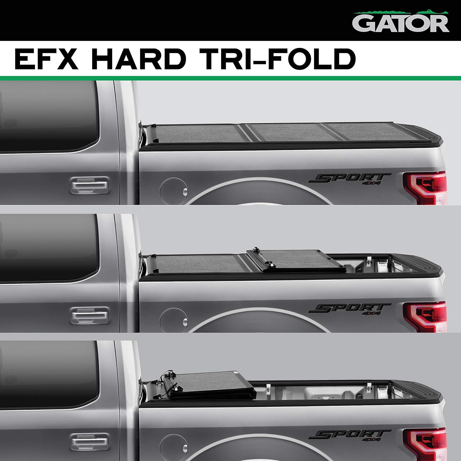 Hard Tri-Fold Truck Bed Tonneau Cover for Toyota Tundra 5' 7" Bed N6248