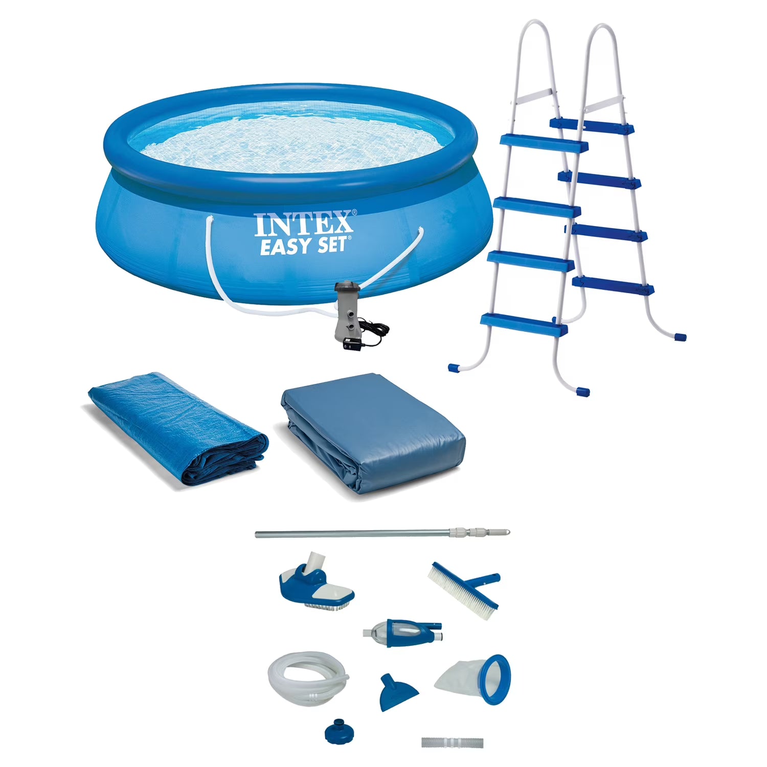 15 x48" Inflatable Pool with Ladder, Pump and Maintenance Kit Z768