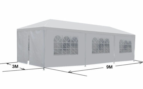 White Outdoor Gazebo Canopy Tent with 8 Removable Walls P8283