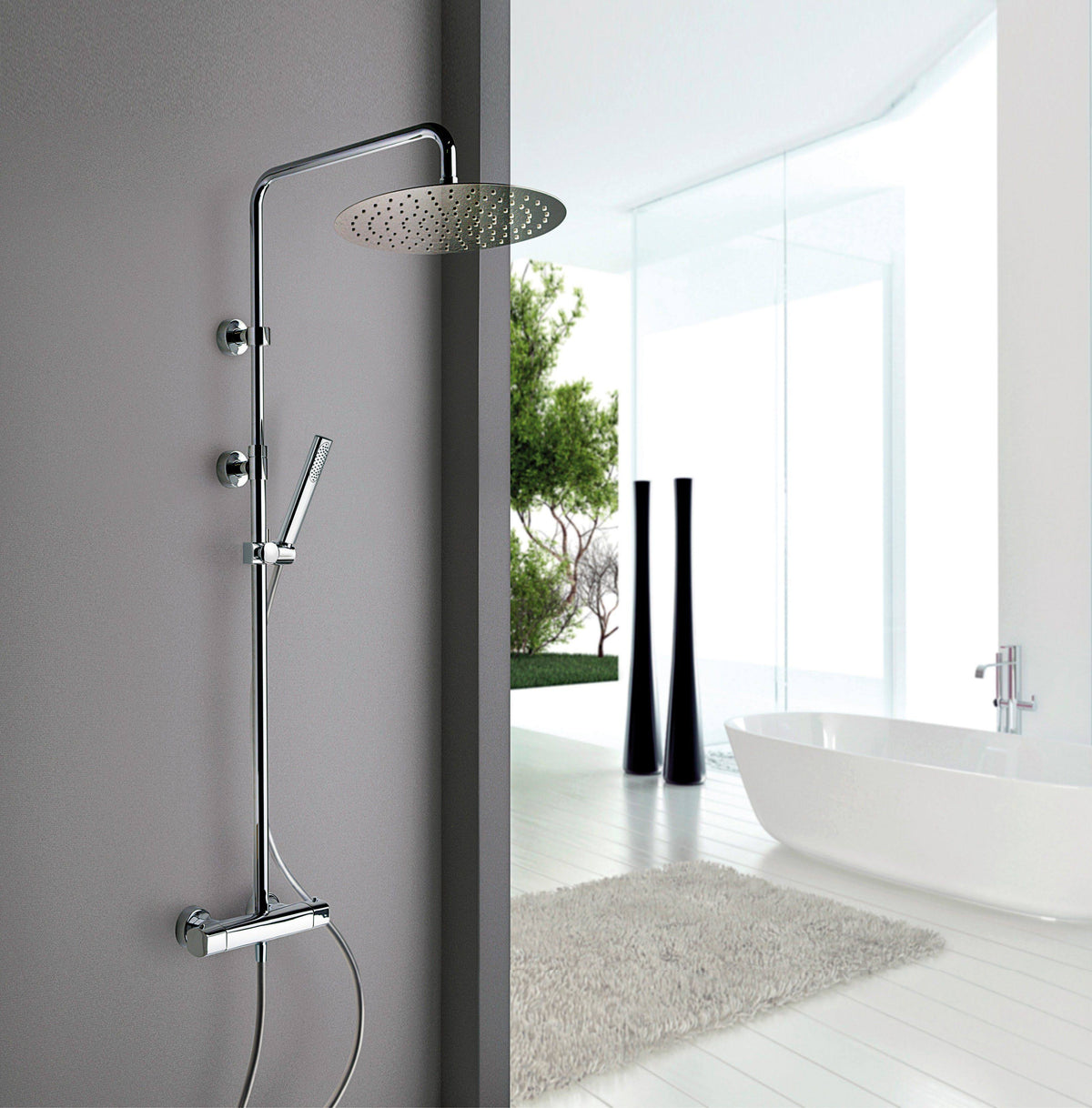 Adjustable Shower Column Chrome D55086