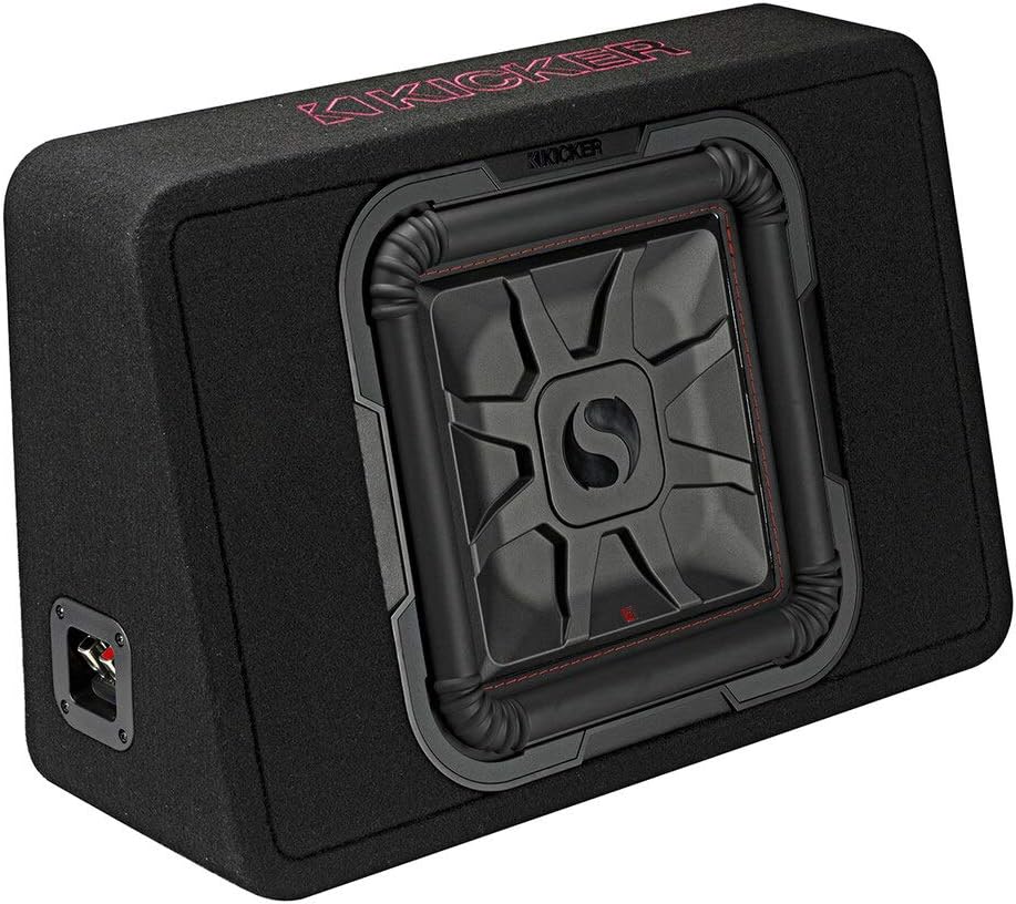 Kicker 46TL7T124 Car Audio L7T Loaded Square 12 Thin Sub Box Bundle with Harmony HA-A800.1 Amplifier & Amp Kit D499