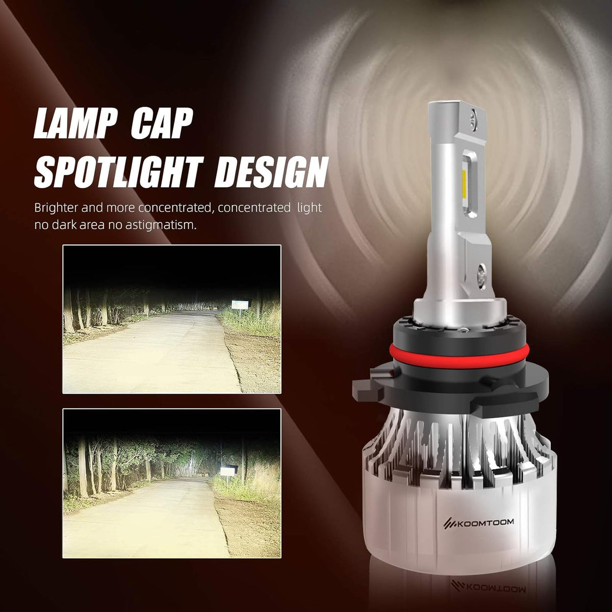 64W 12000Lm 5000K Warm White HB3 LED Headlight Bulb Conversion Kit, Pack of 2 U27437