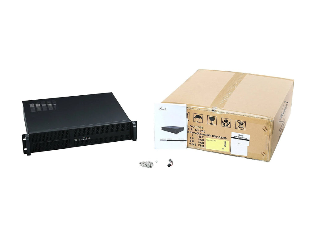 2U Metal Rackmount Server Case with 5 Bays Z2422