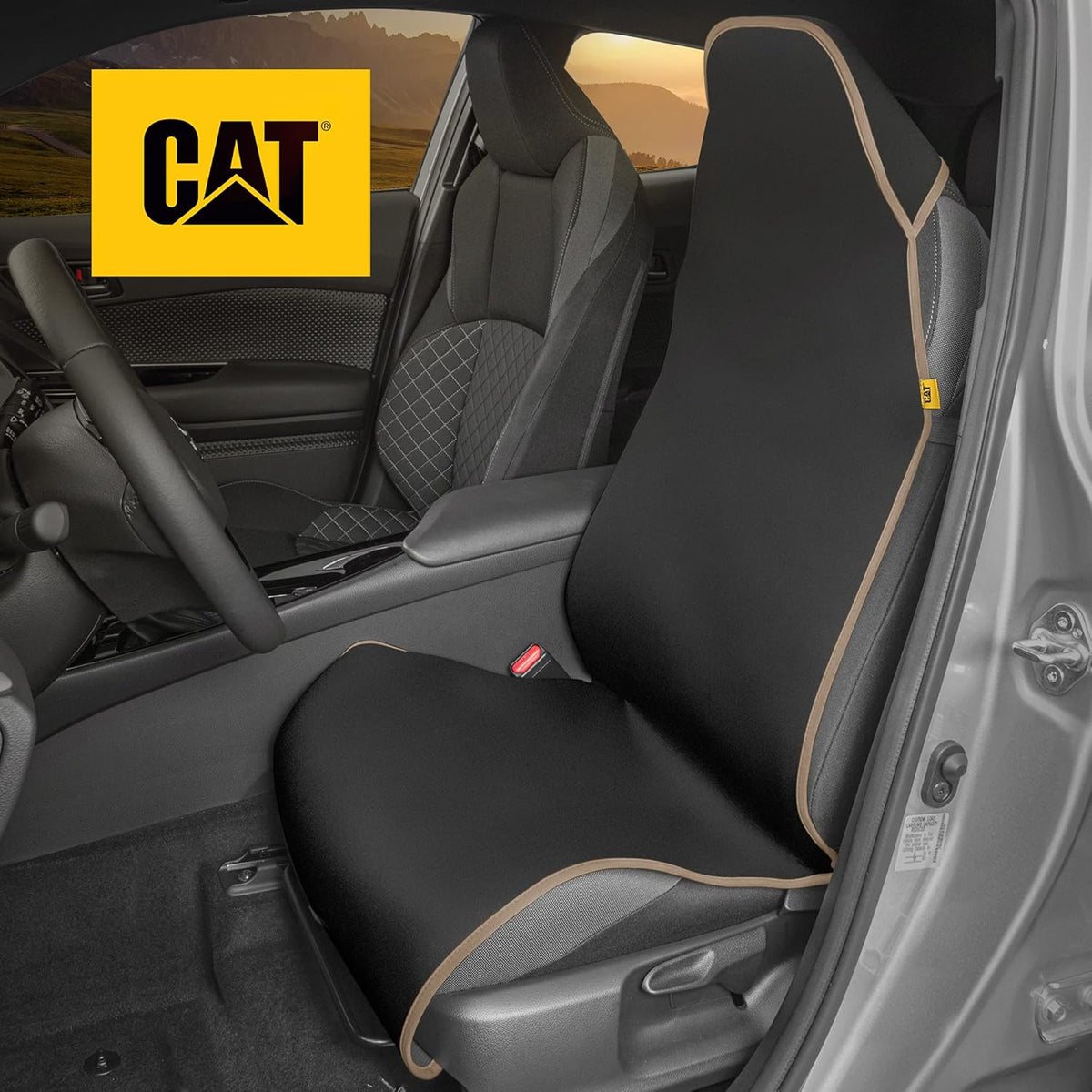 Black Neoprene Seat Covers, 2 Pack B8310