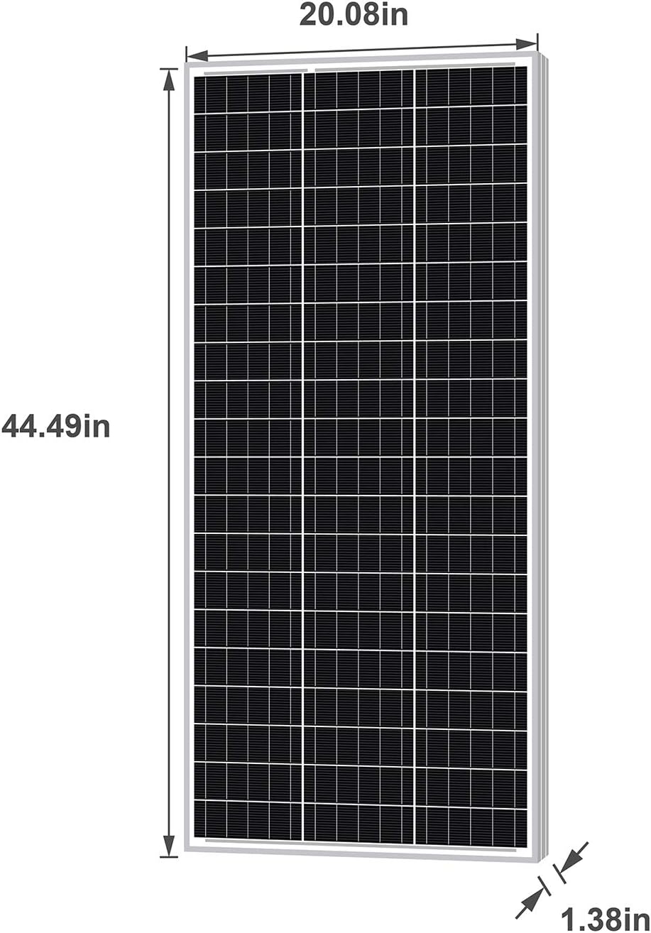 100 Watt 12V Monocrystalline Solar Panel with Z Bracket T2416