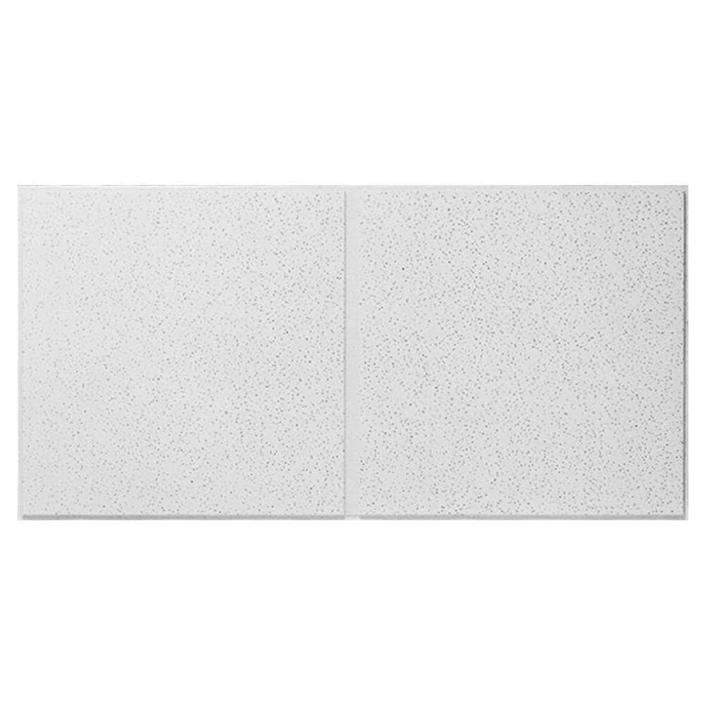 Mineral Fiber Ceiling Tile, 24 in x 48 in, 3/4 in, Pk 10 C94968
