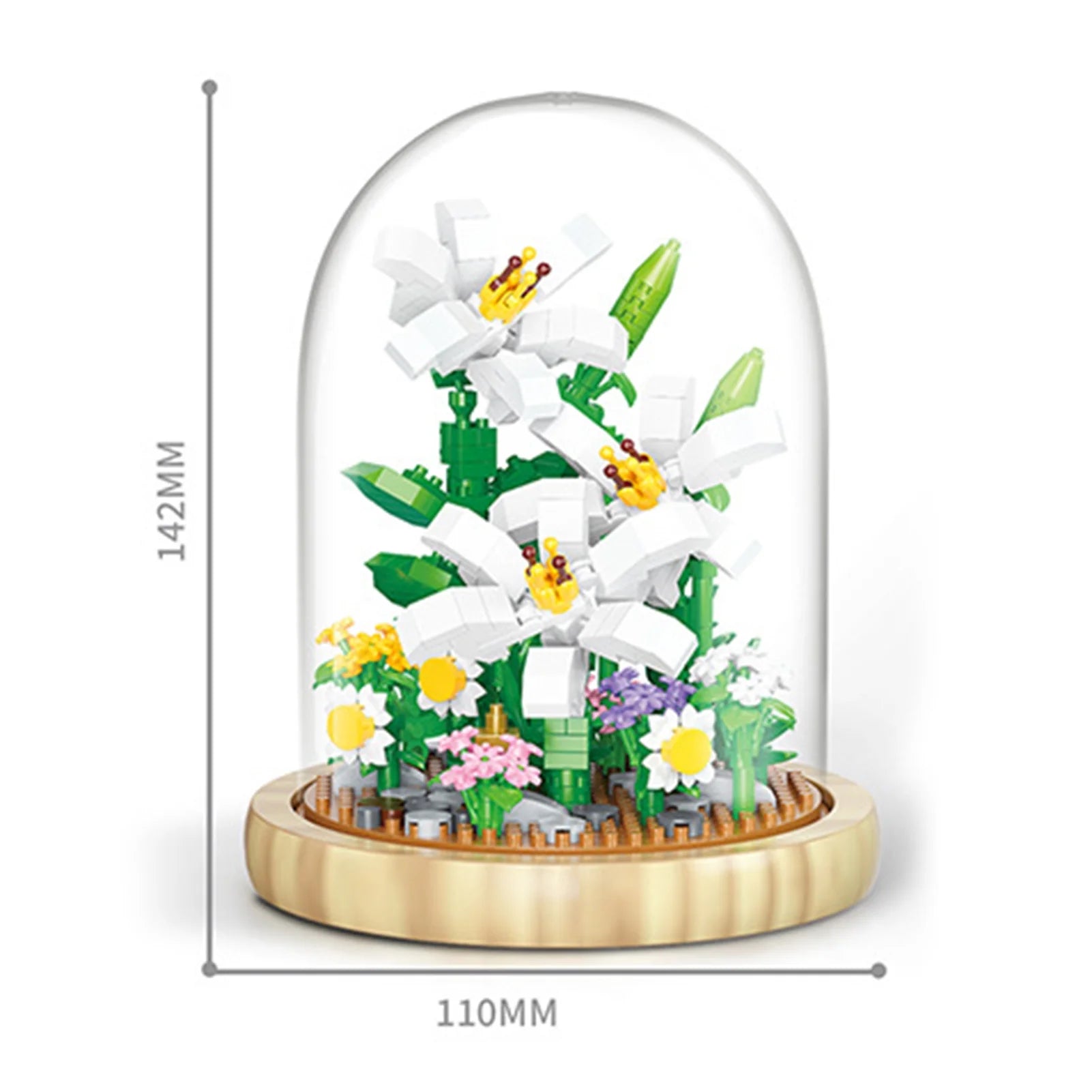 DIY Building Blocks Set with Wooden Base T51942