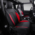 Black+Red PU Leather Seat Covers for Jeep Wrangler JL 4 Door J148673