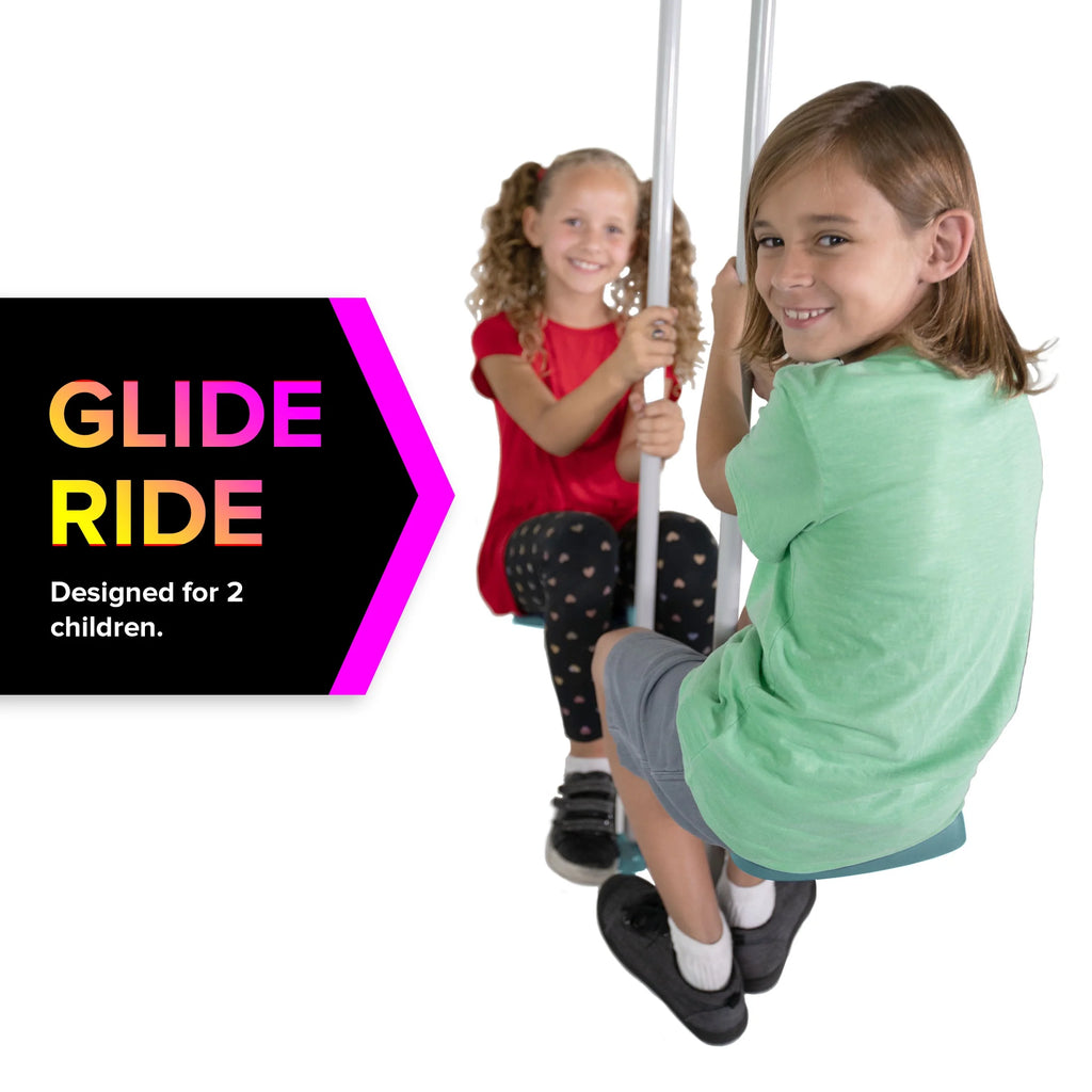 Metal Swing Set with Slide and Saucer Swing D483