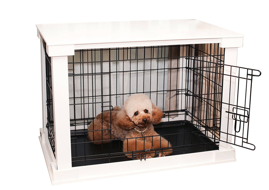 Medium White Cage with Crate Cover B5864