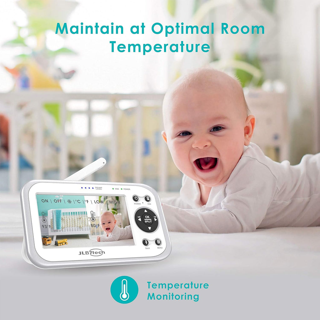 4.3 Split Screen Video Baby Monitor with 2 Cameras and Audio O65856