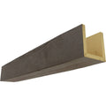 10x22W x 4x22H x 8&L 3-Sided Rough Sawn Faux Wood Ceiling Beam G5505