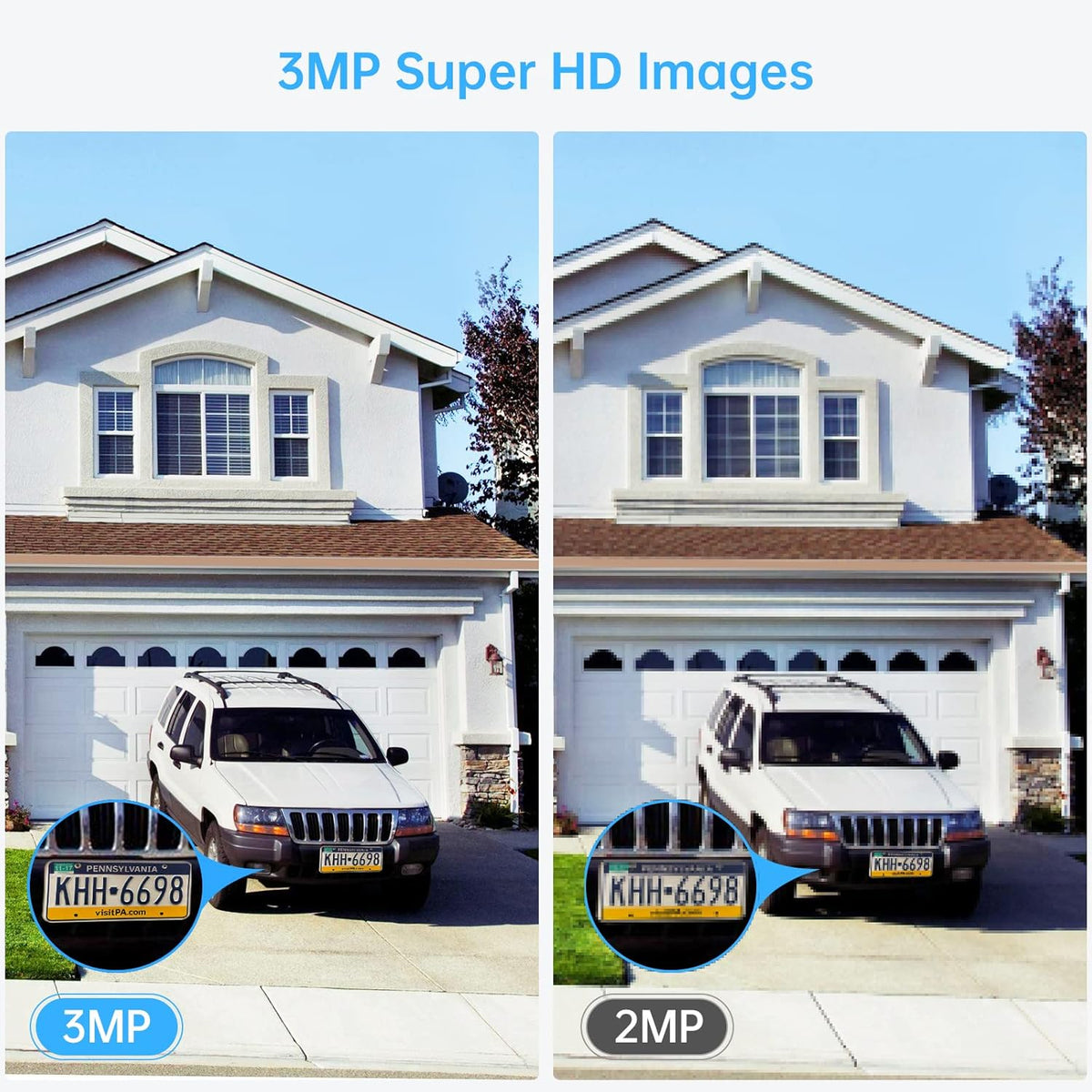 3MP Wireless Security Camera System with Audio, 8CH NVR, 8Pcs 3MP WiFi IP Cameras, 2TB Hard Drive J2792