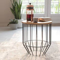 Black Solid Wood Frame End Table F6636