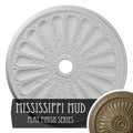 31 1/2x22OD x 3 5/8x22ID x 1 1/2x22P Hand-Painted Ceiling Medallion C7729