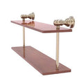 2 Piece Solid Wood Tiered Shelf with Towel Bar D93366