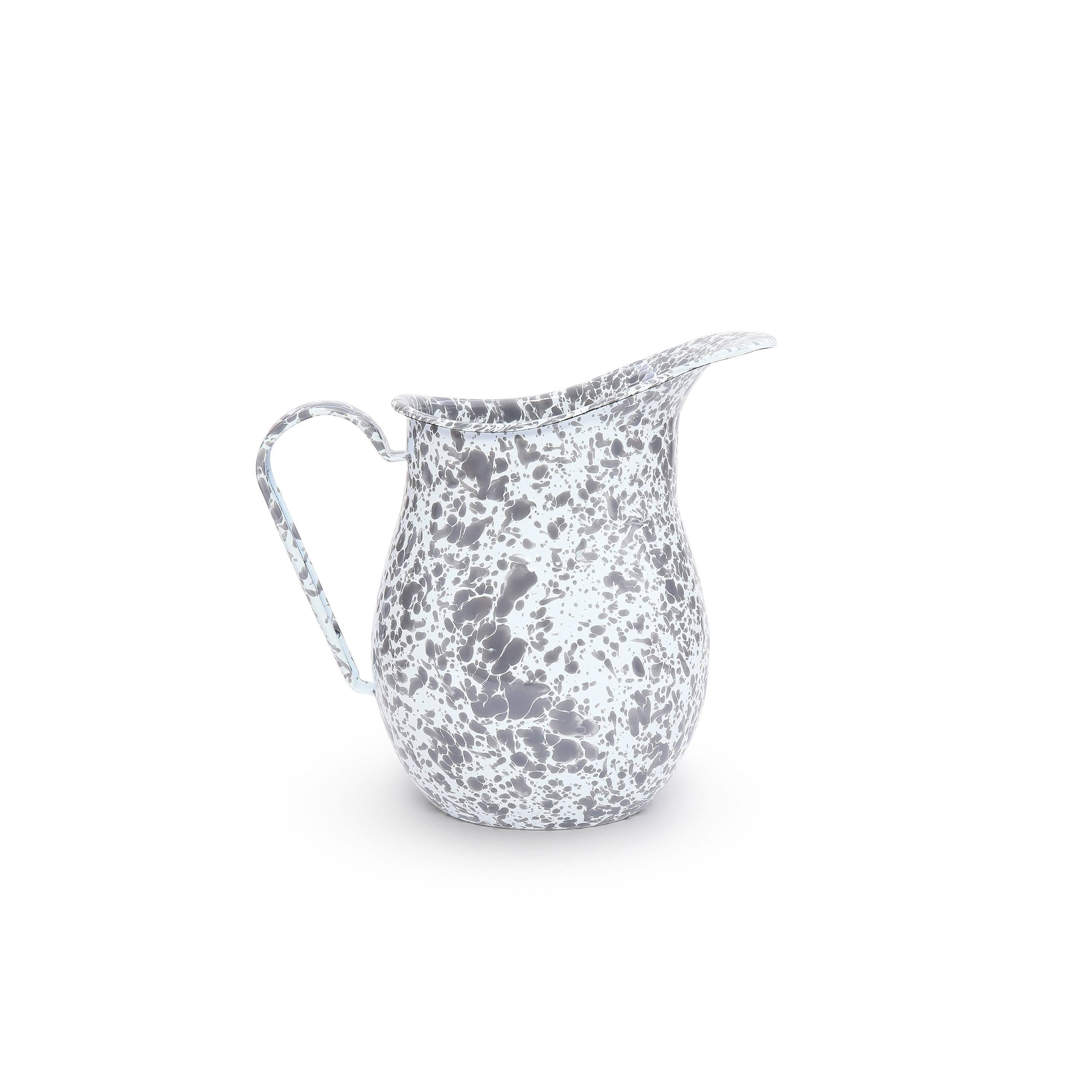 Grey & White Marble Enamelware Pitcher K1062