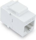 White Pack of 2 Cat6 Keystone RJ45 Couplers V26951