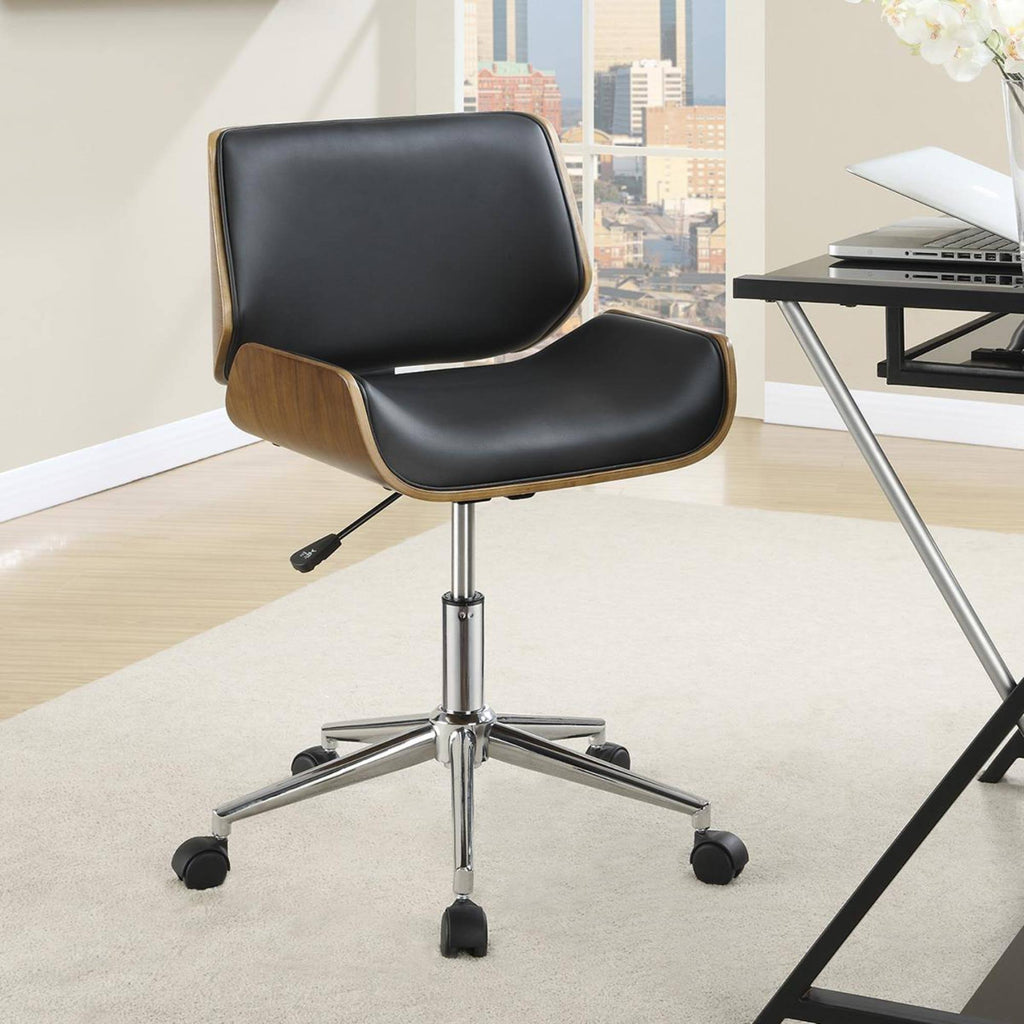 Black Faux Leather Office Chair N782054