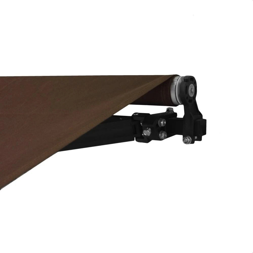 12 x 10 ft. Black Frame Retractable Patio Canopy Awning L358454