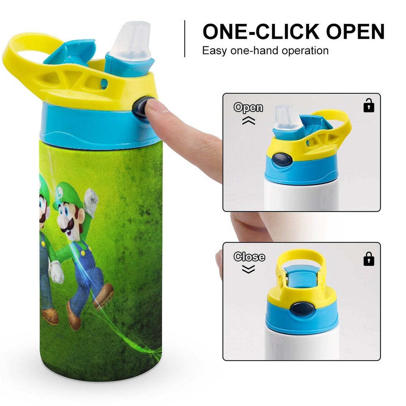 Insulated Stainless Steel Water Bottle with Straw E671994