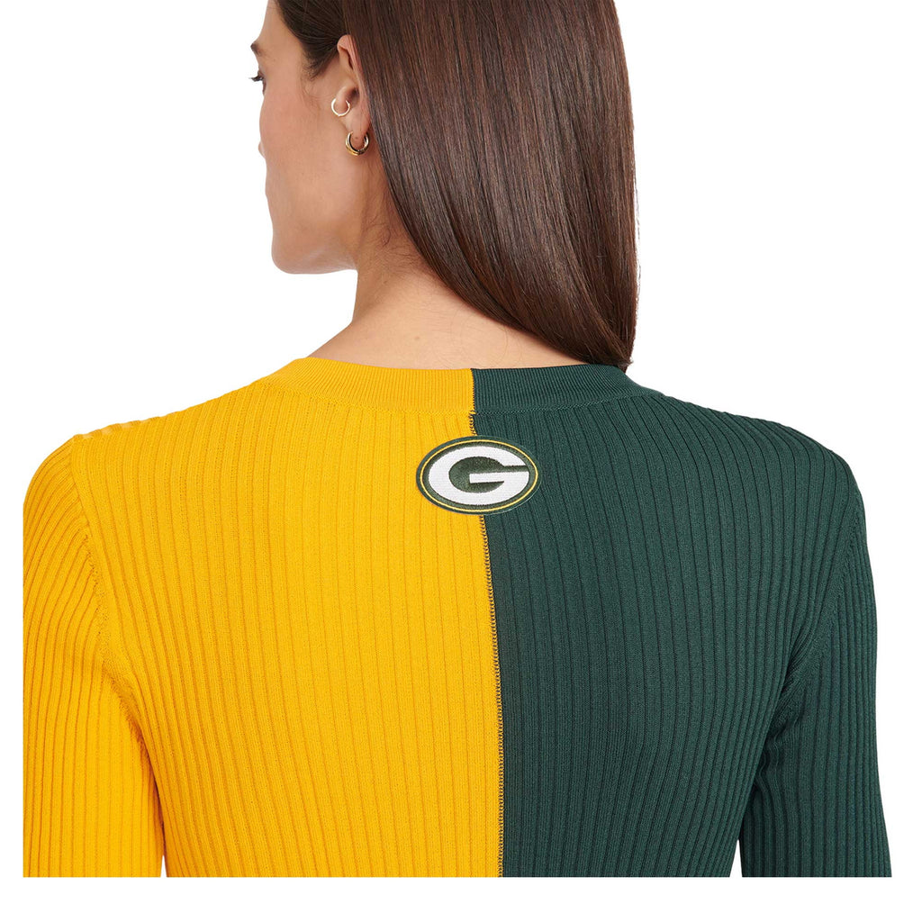 Green Bay Packers Knit Button-Up Sweater Dress M925060