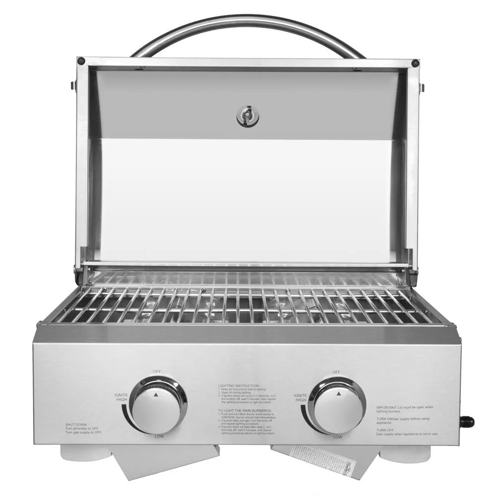 Stainless Steel Propane Grill with Foldable Leg E98986
