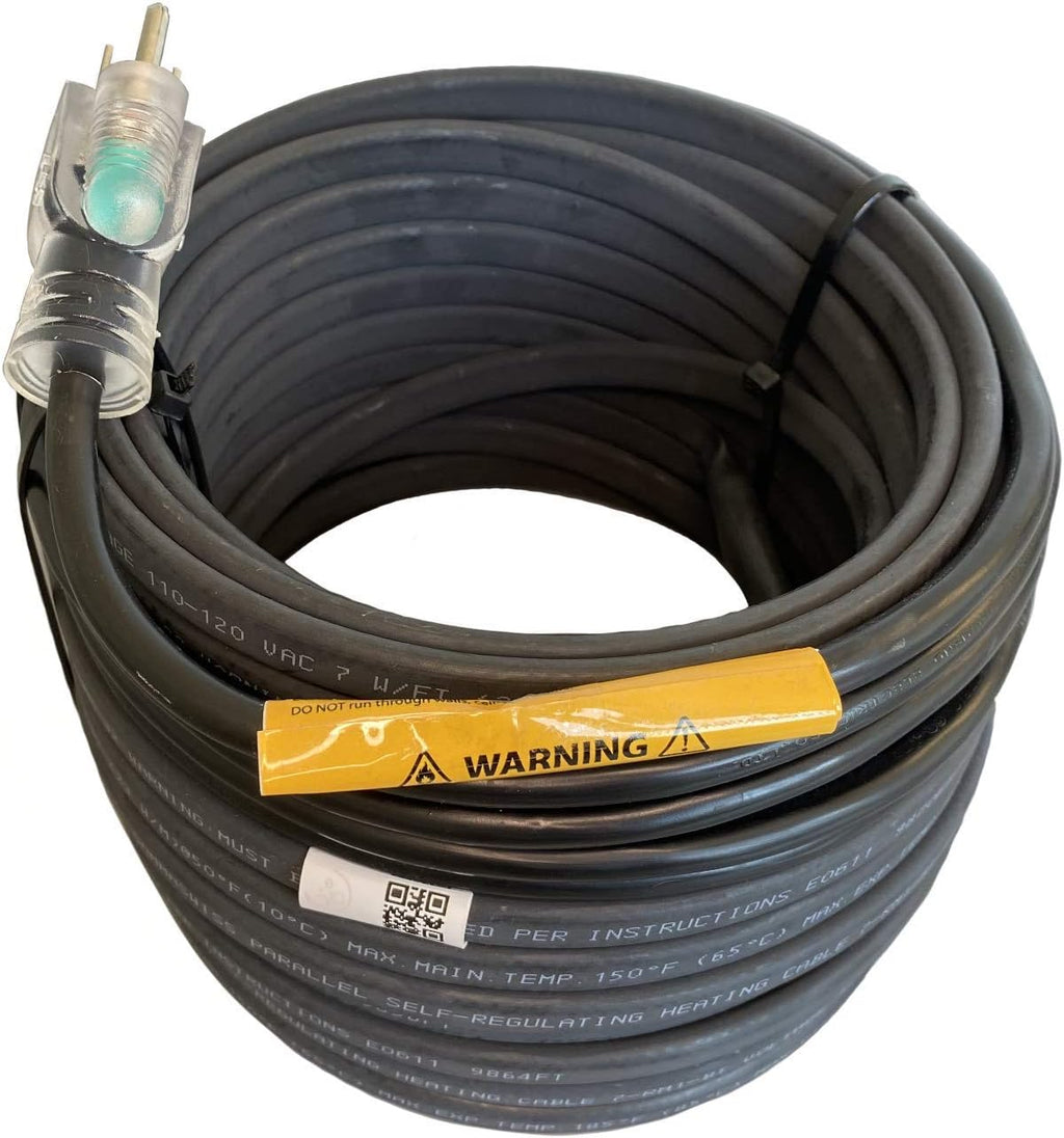 Self-Regulating Heating Cable for Roof & Gutter, 120V, 7Watts/Ft. (12-Feet) Pack of 2 A2860