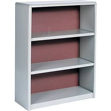 Gray 3-Shelf Bookcase I117