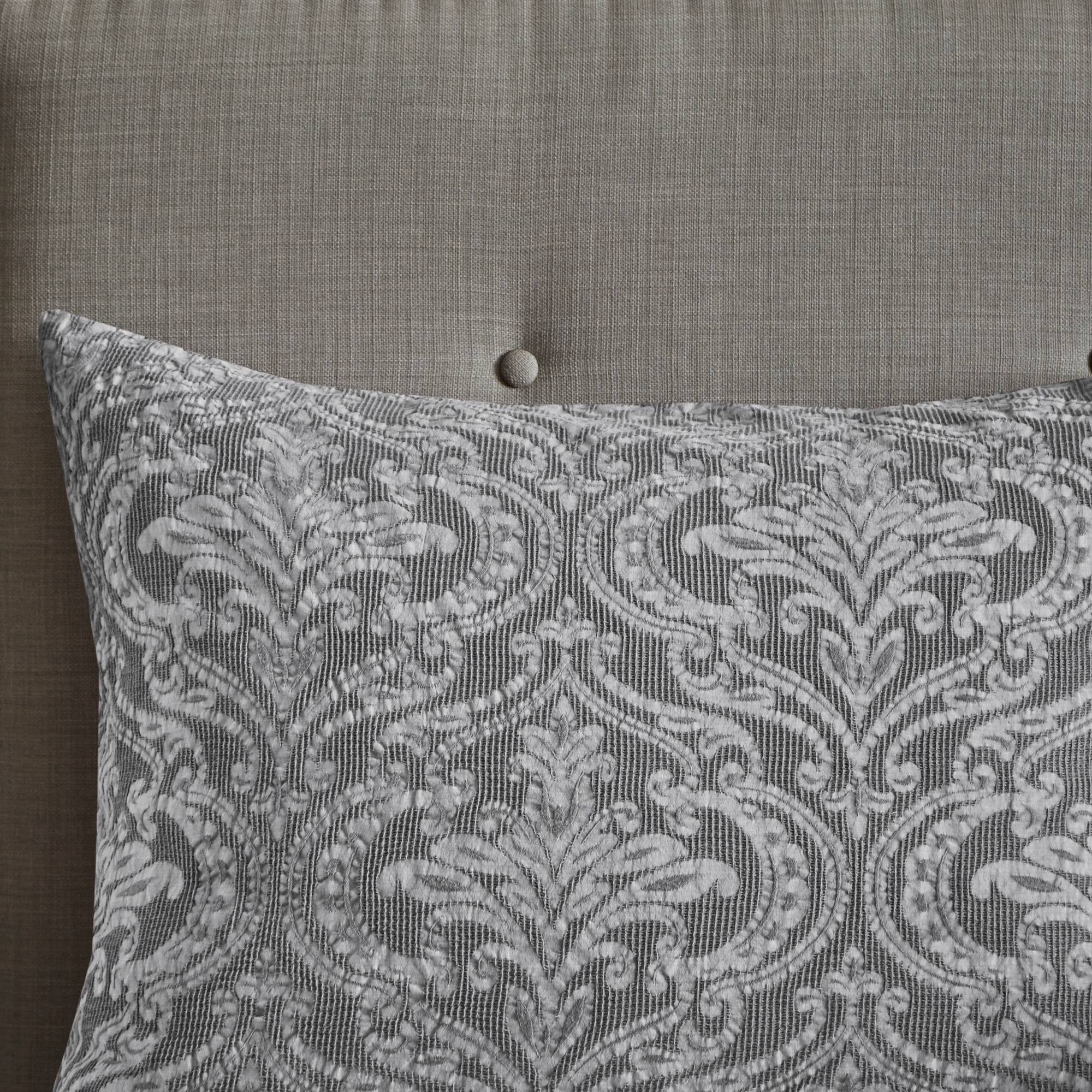 3 Piece King/Cal King Grey Cotton Duvet Cover Set X4843