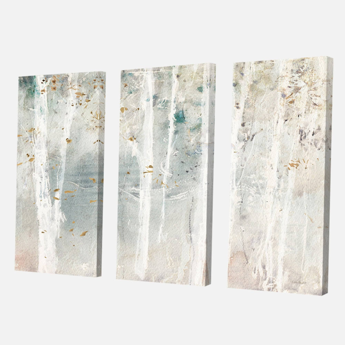 Woodland Walk Into The Forest Canvas Artwork Print - 60 in. Wide x 40 in. High - 3 Panels G57092