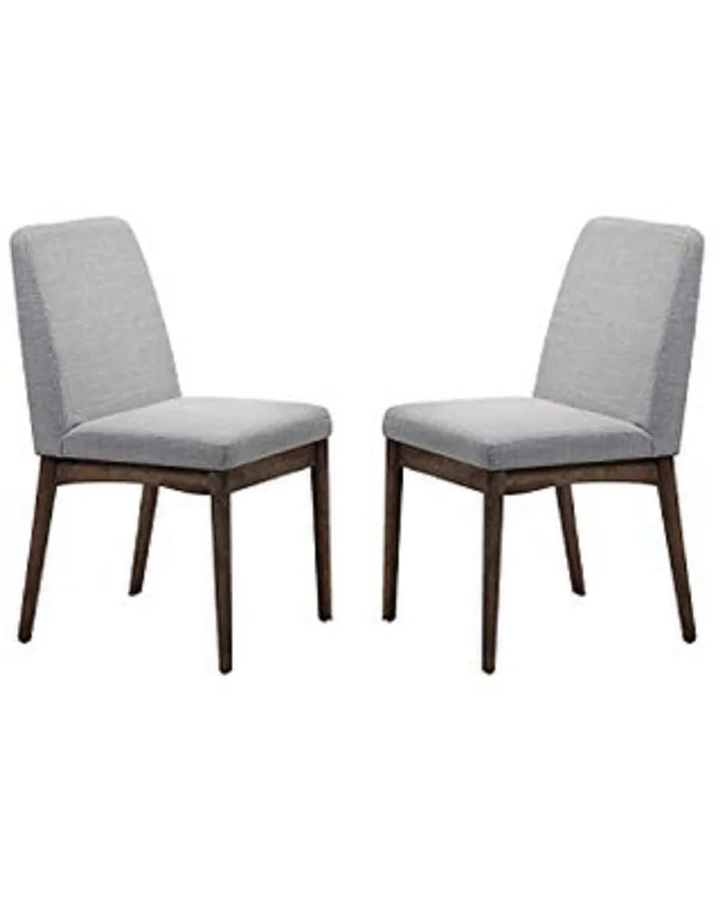 Solid Wood Fabric Upholstered Dining Chair 2Pcs Set Z134