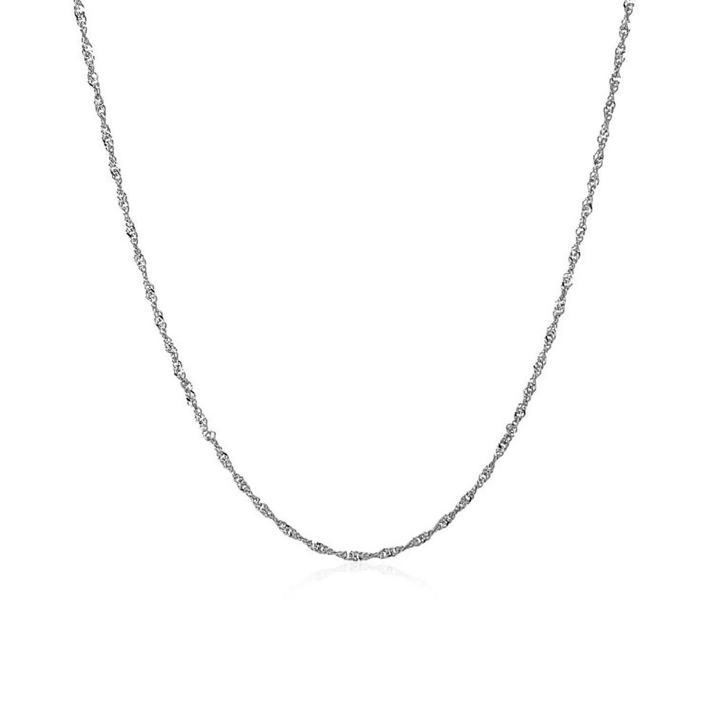 14K White Gold Singapore Chain 16'' S44630