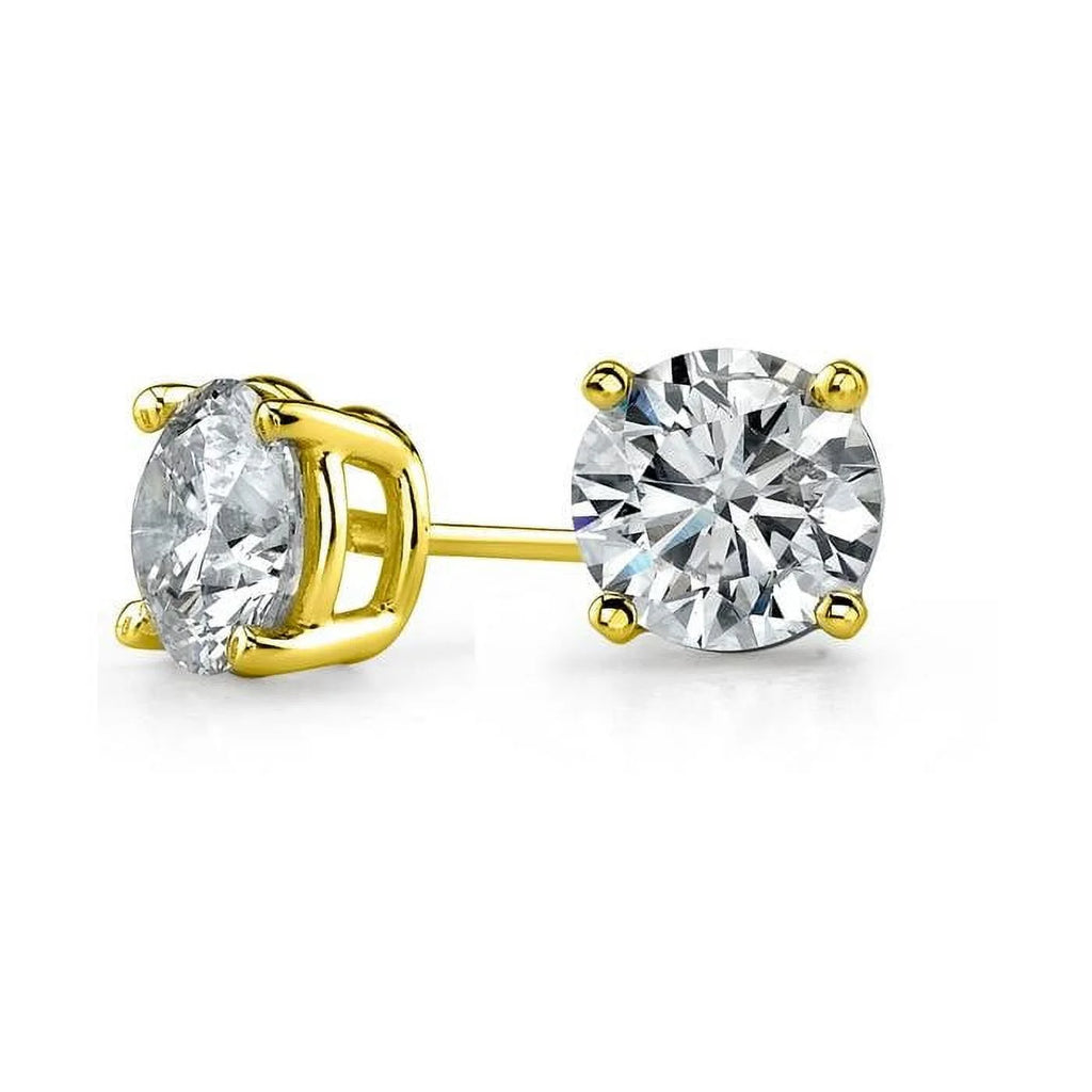 14k Yellow Gold 1/4 Carat Solitaire Stud Earrings T338489
